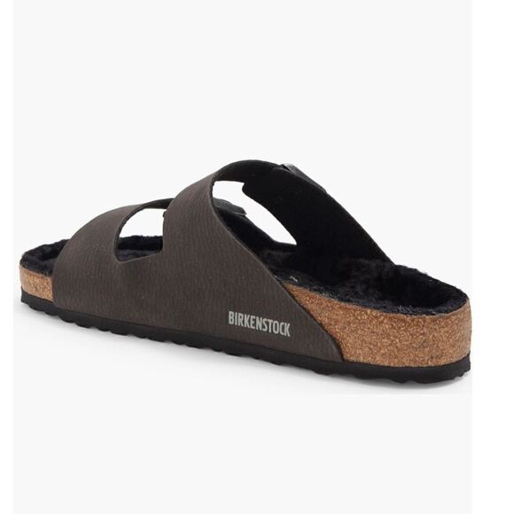Birkenstock | Arizona Shearling Slide Sandals - Picture 2 of 8